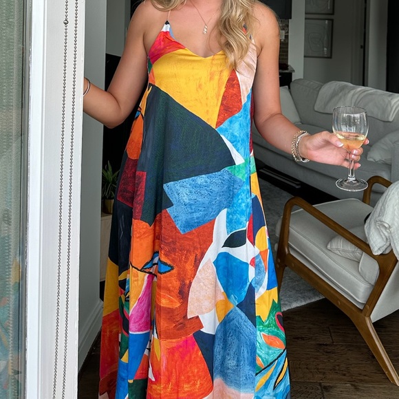 Colorful Abstract Print Dress - Picture 1 of 1